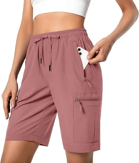 Women’s Lightweight Casual Shorts with Zipper Pockets – Comfortable & Stylish Everyday Wear